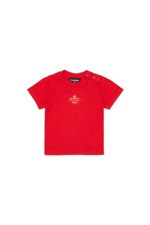 T-shirt con foglia d'acero DSQUARED KIDS | DQ2856D0AC7DQ401